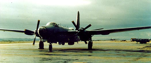 Front view, P4M aircraft based at NAS Sangley Point, Philippines, in 1951.