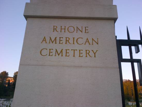 Entrance of Rhone American Cemetery in Draguignan France