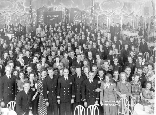 USS Edison ship's company at a party at the Ritz Carlton, Hotel in New York City.