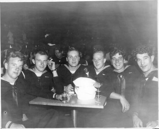 Tom Rice and shipmates aboard USS Chemung AO-30 about August 1942